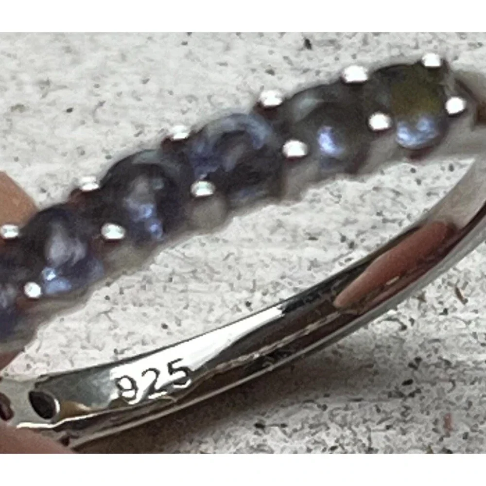 Vintage Skinny Purple Gemstone Band Size 6 1/2 Stacking Ring